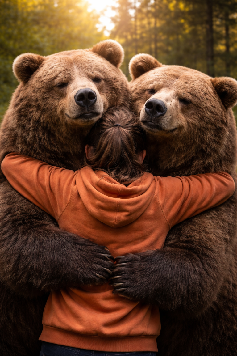 Adrija Hugging Bear